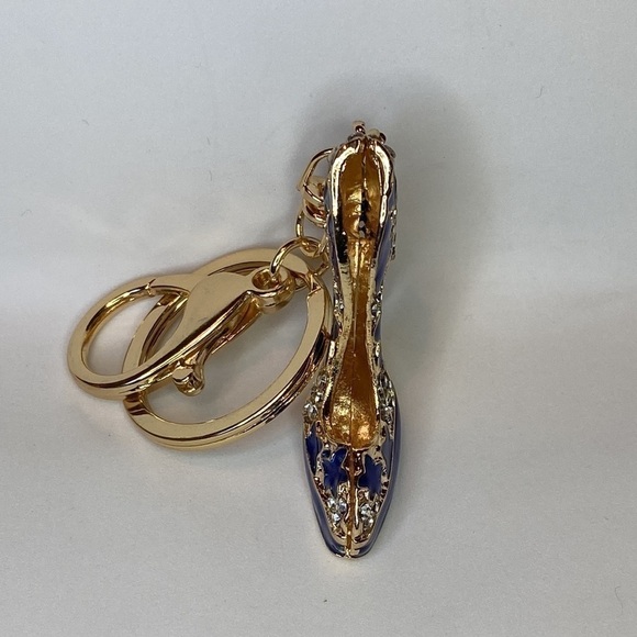 BLUE & GOLD HEEL KEYCHAIN ✨✨✨ - Picture 3 of 3